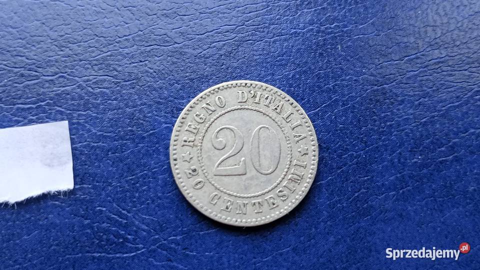 Stare monety 20 centesimi 1894 Włochy 1