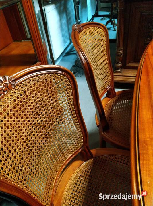 Francuski komplet rozkładany stół 6 krzeseł Białystok