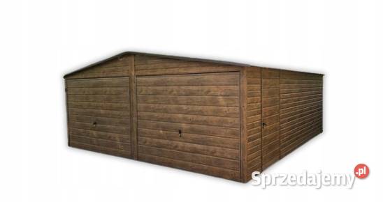 Garaż blaszany 6x58 drewnopodobny