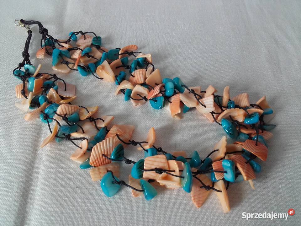 Naszyjnik plecionka muszla masa perłowa Warszawa