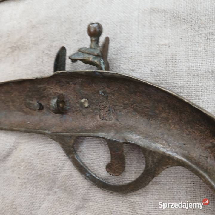 Mosiężny pistolet dekoracja na ścianę komplet 2 Warszawa