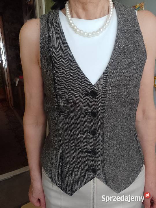 40L Wallis Wełniana kamizelka garniturowa z Kraków