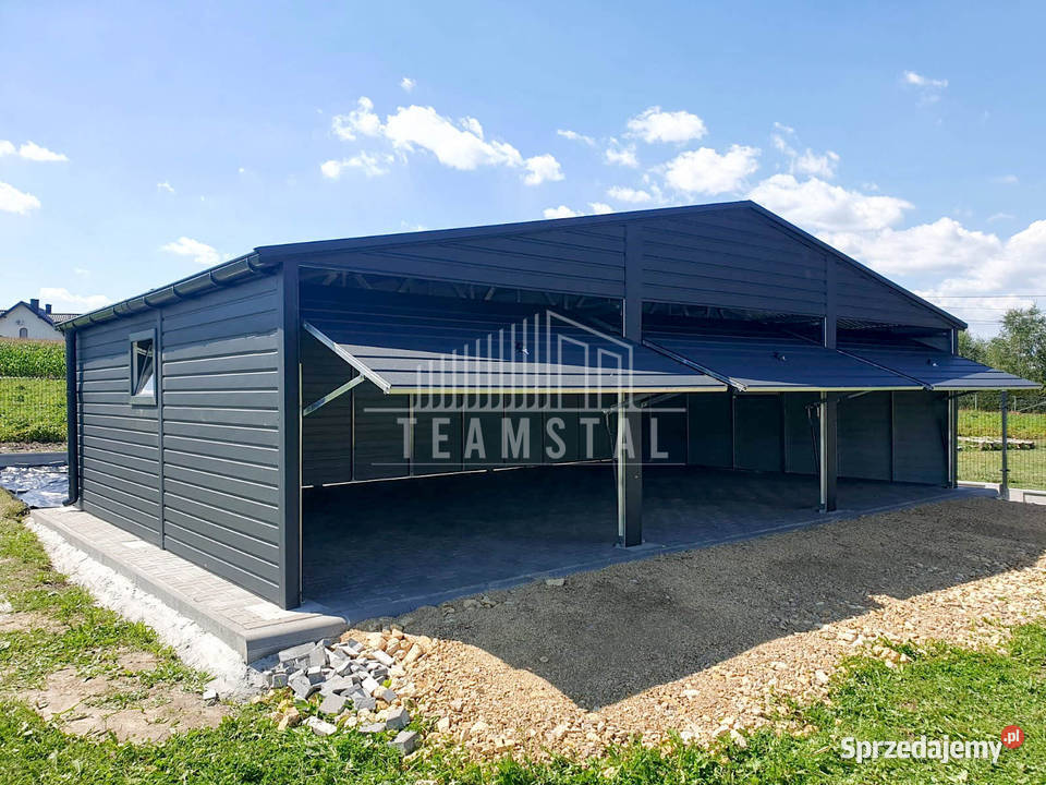 GARAŻ BLASZANY 9m x 6m dwuspad 3x Brama TS491 samodzielny Niepołomice