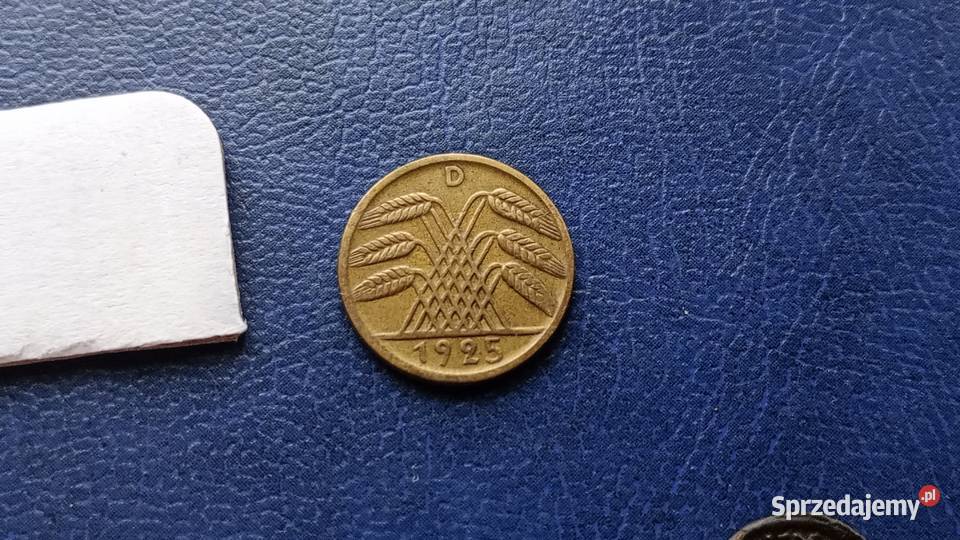 Stare monety 5 reichsfenig 1925 D Niemcy