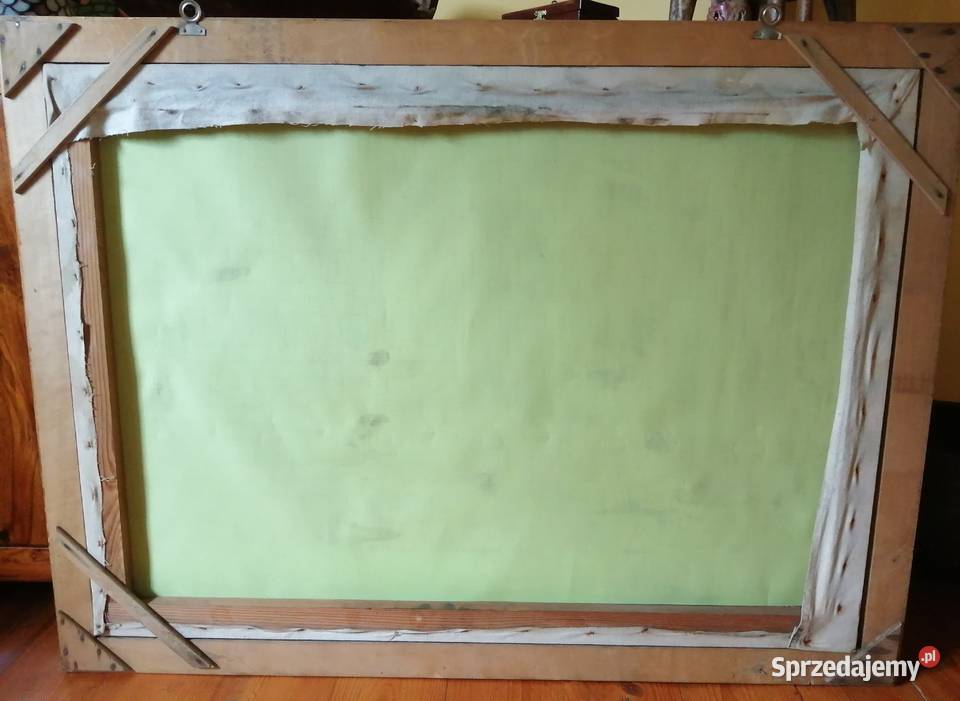 Obraz olejny Przed burzą na wsi łódzkie