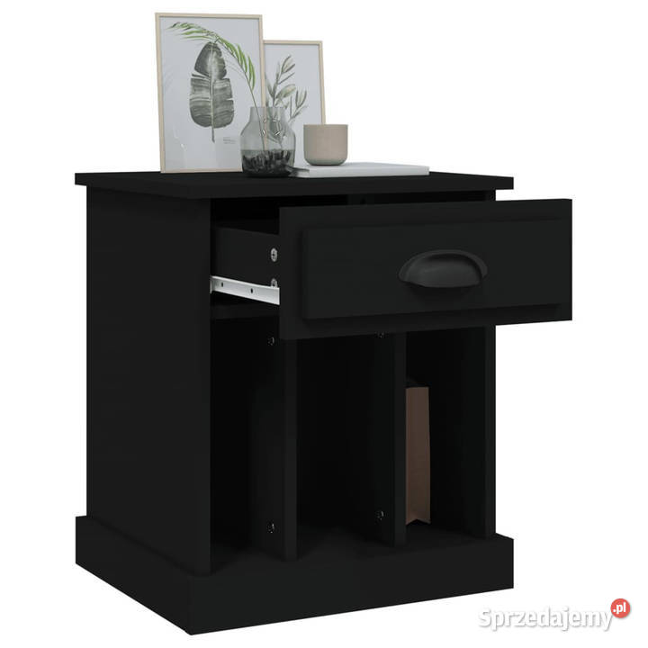 Szafki nocne 2 czarne 43x36x50 WM816347 Nocne mazowieckie sprzedam