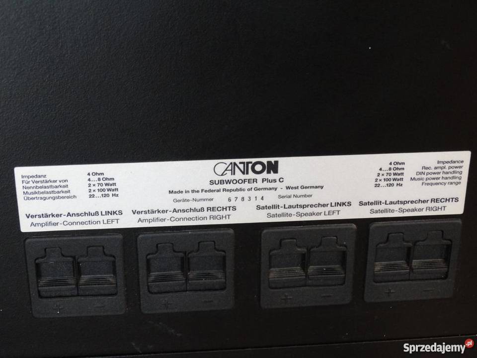 Canton Plus C Subwoofer pasywny WYSYŁKA sprzedam