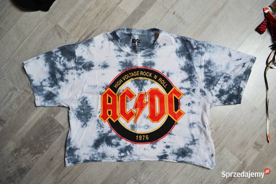 ACDC koszulka M bluzka tshirt zespół rock and szary/srebrny Toruń