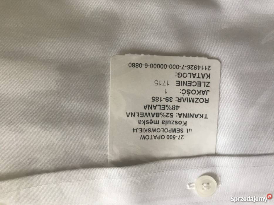 Koszula z pagonami krótki rękaw biała Wólczanka Jaworzno Koszula z pagonami krótki rękaw biała Wólczanka Jaworzno