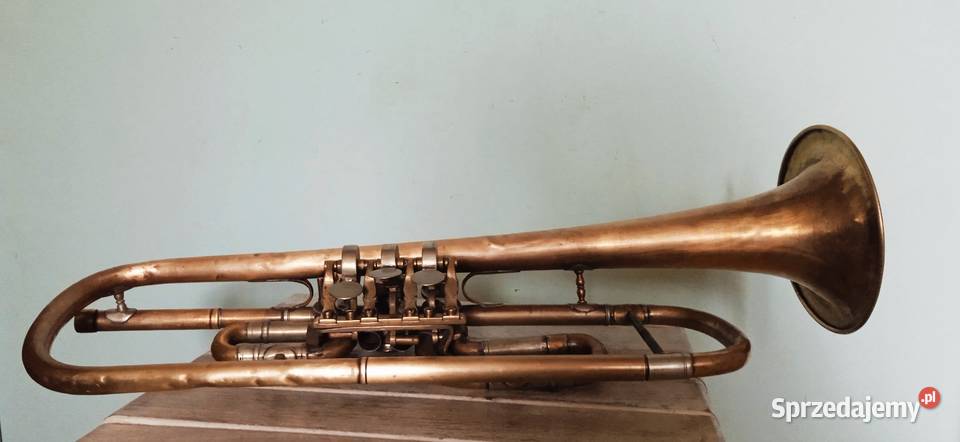 Stara mosiężna trąbka blaszane Instrumenty dęte Kraków