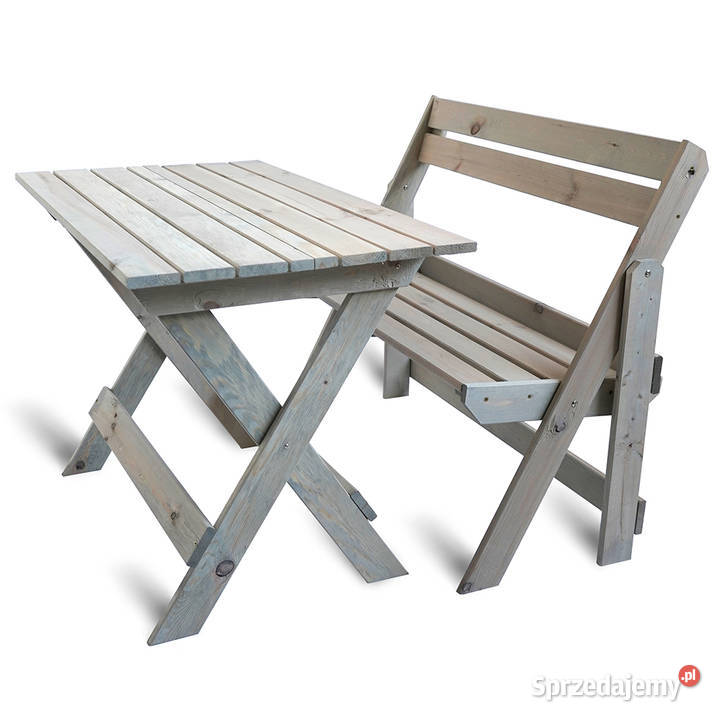 Stół I Krzesła Ogrodowe Ławka Drewniana Zestaw warmińsko-mazurskie Elbląg sprzedam