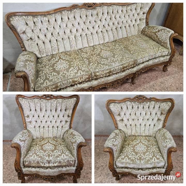 Sofa Ludwikowska 2 fotele małopolskie Nowy Sącz