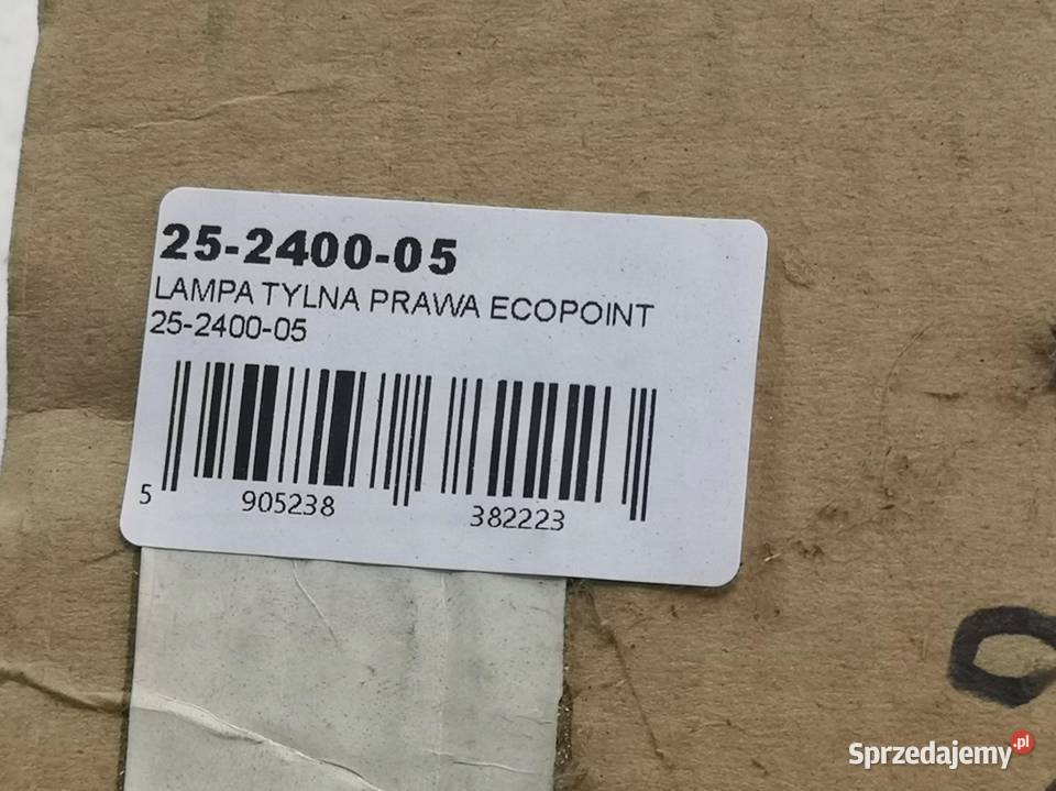 LAMPA PRAWY TYŁ NACZEPA TIR ECOPOINT 25240005 ciężarowe Lampy cofania