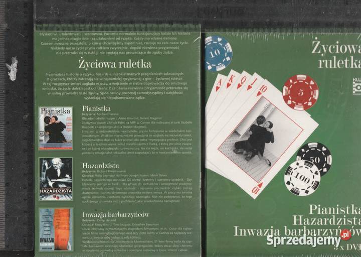 Życiowa ruletka Pianistka Hazardzista Inwazja mazowieckie Pruszków sprzedam