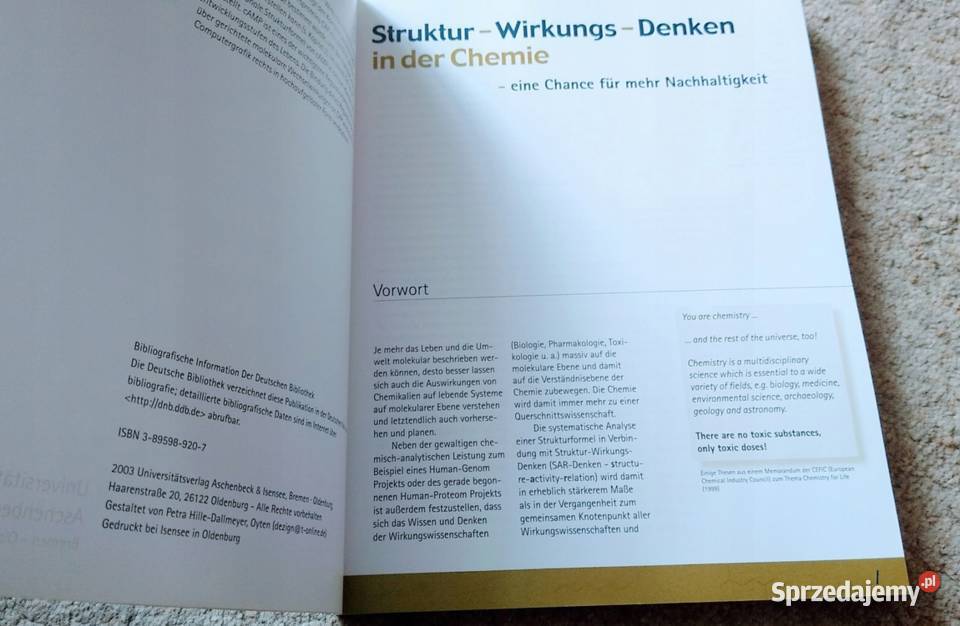 Struktur Wirkungs Denken in der Chemie Jastroff pomorskie Gdańsk sprzedam