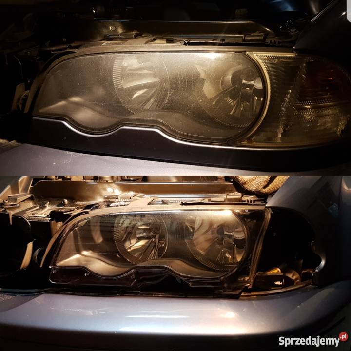 Polerowanie regeneracja reflektorów lamp kloszy pomorskie Otomin usługa