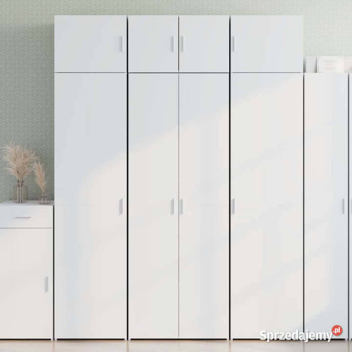 Wysoka szafka biała 70x425x185 materiał Warszawa sprzedam