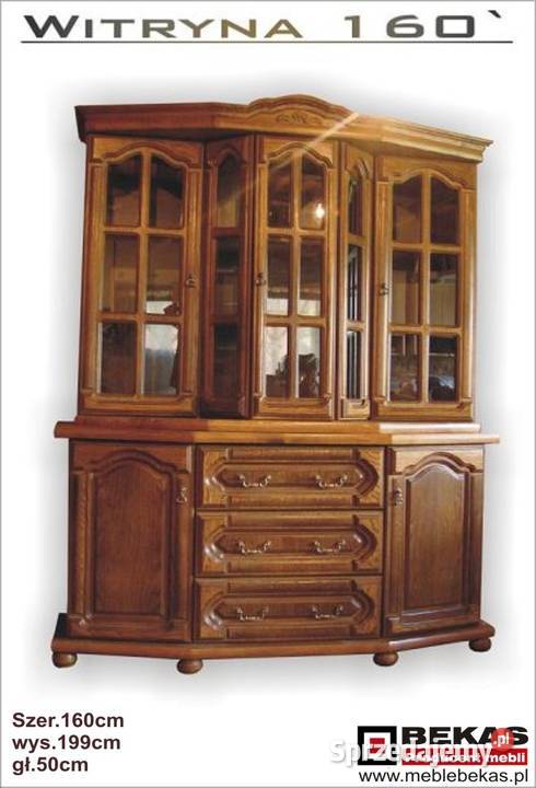 Stylowy komplet Witryna i dwa Narożniki Bekas Komplety mebli