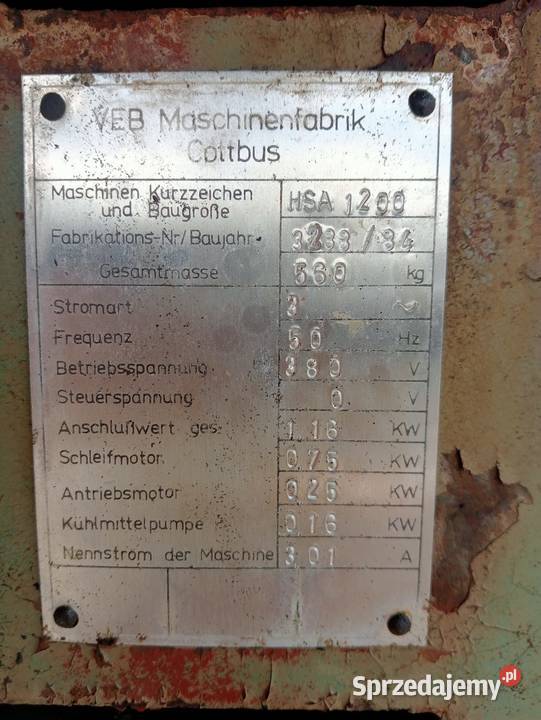 Ostrzałka do noży VEB 1000 Biznes i Przemysł Wejherowo