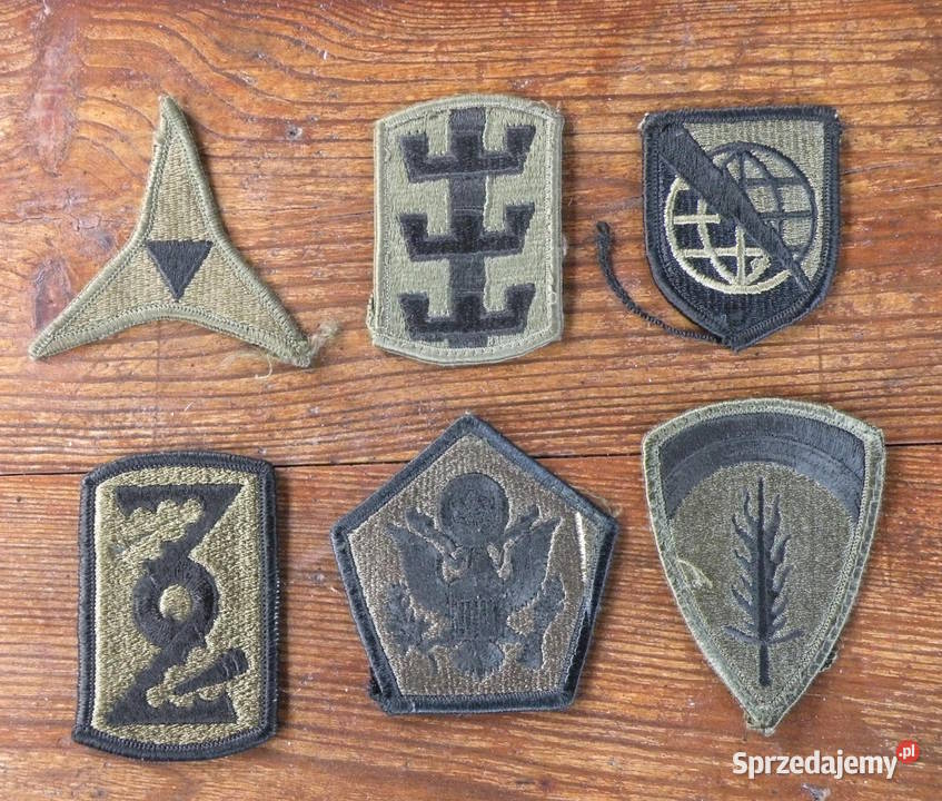 Naszywki plutonówki Us Army olive