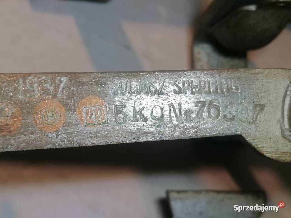 waga szalkowa 5 Juliusz Sperling r1937 Piotrków Trybunalski