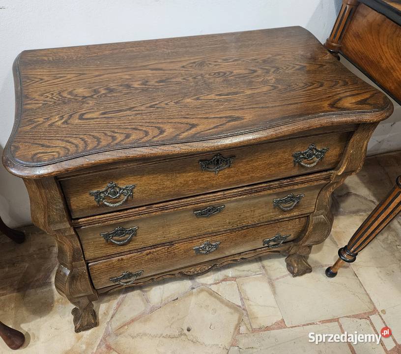 Stylowa drewniana komoda z 3 szufladami Lublin