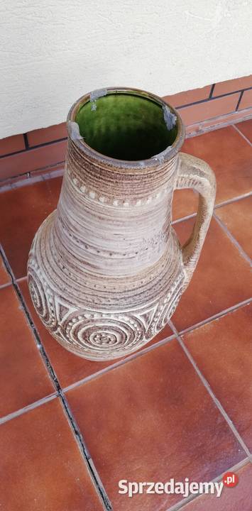 Wazon dzban z uchem ceramiczny na kwiaty Garwolin