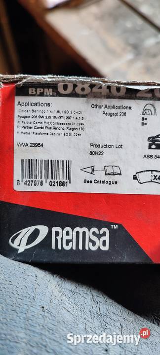 Klocki hamulcowe Peugeot 206 podkarpackie