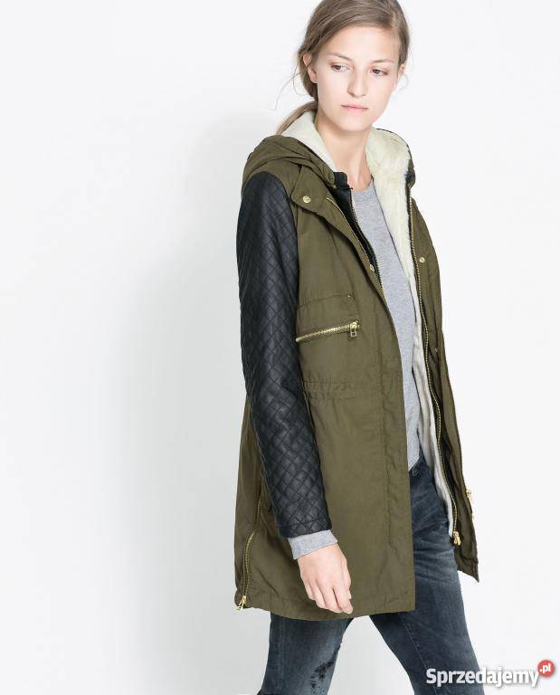 parka zara khaki L Moda i Styl Tarnów