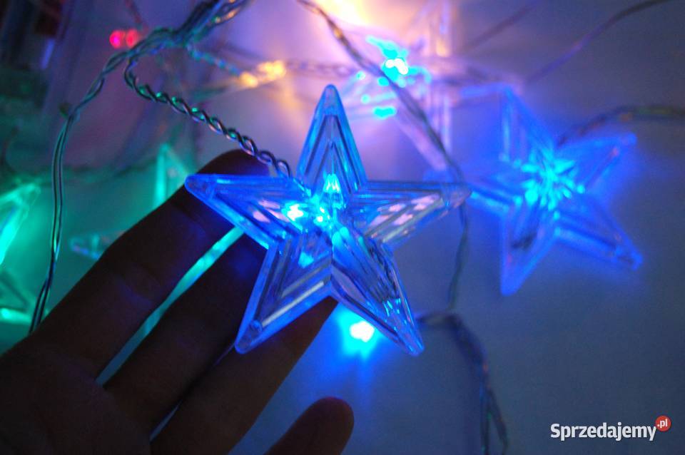 Gwiazdy kurtyna girlanda świetlna 14 LED