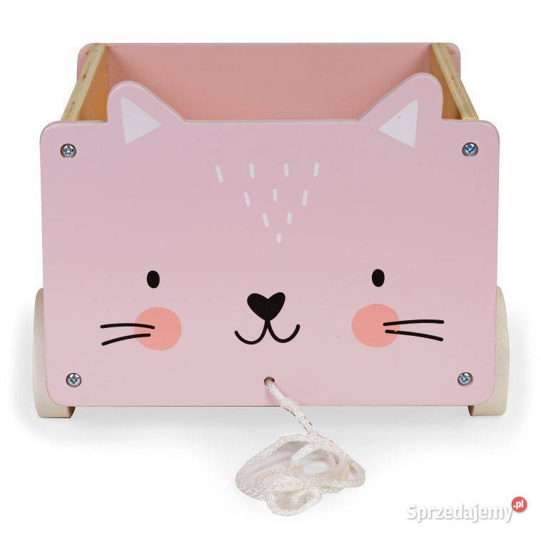 Drewniany wózek na sznurku pojemnik klocki podlaskie Bielsk Podlaski sprzedam