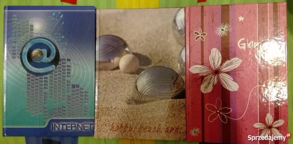 3 Zeszyty internet plaża glamour 96 kartek Warszawa sprzedam
