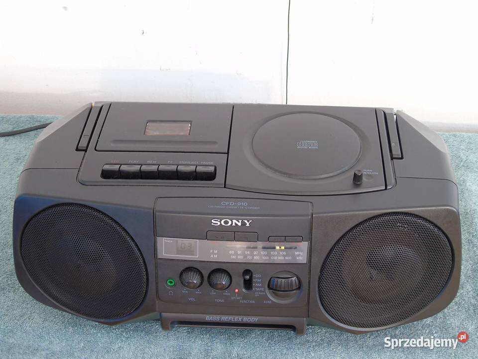 Radio odtwarzacz z CD i magnetofon Sony CFD910 podkarpackie Jasło sprzedam