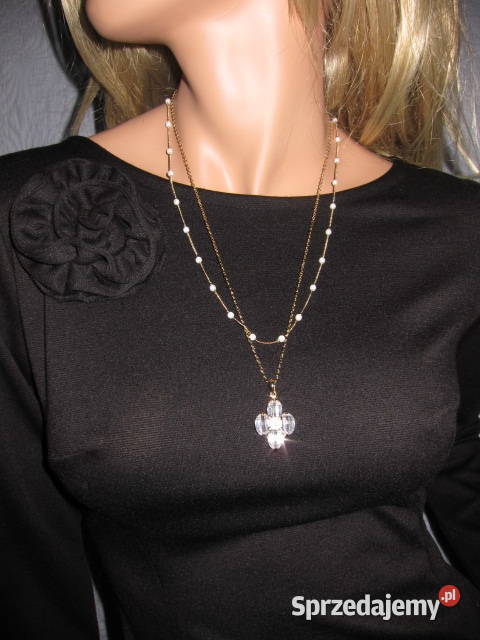 Wisiorek z perełkami i topazami Biżuteria dla Pań Sieradz