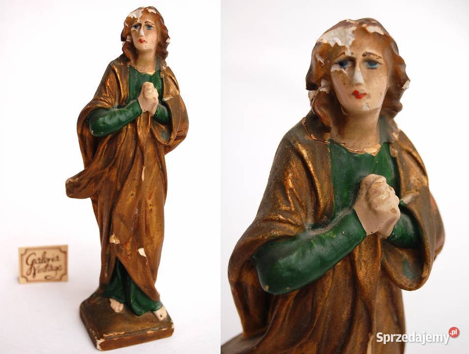 Stara gipsowa figurka świętego figura z gipsu Figurki i rzeźby Lublin sprzedam
