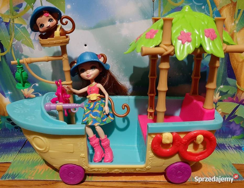 Lalka Enchantimals Merit Monkey z tropikalną śląskie Zabrzeg