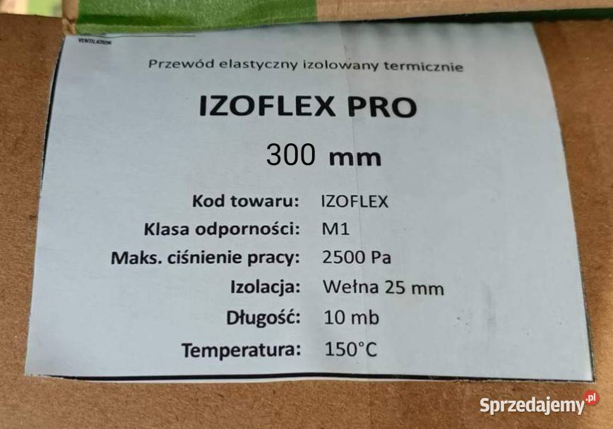 Przewod izolowany IZOFLEX PRO fi300 mazowieckie Kajetany
