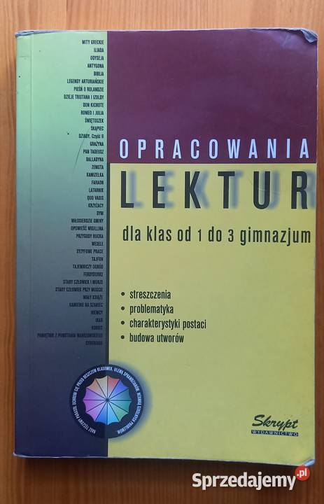 Opracowania lektur klas 13 gimnazjum Małkinia Górna