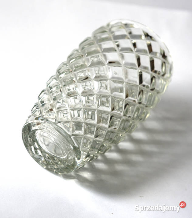 Szklany wazon z PRLu Łódź sprzedam