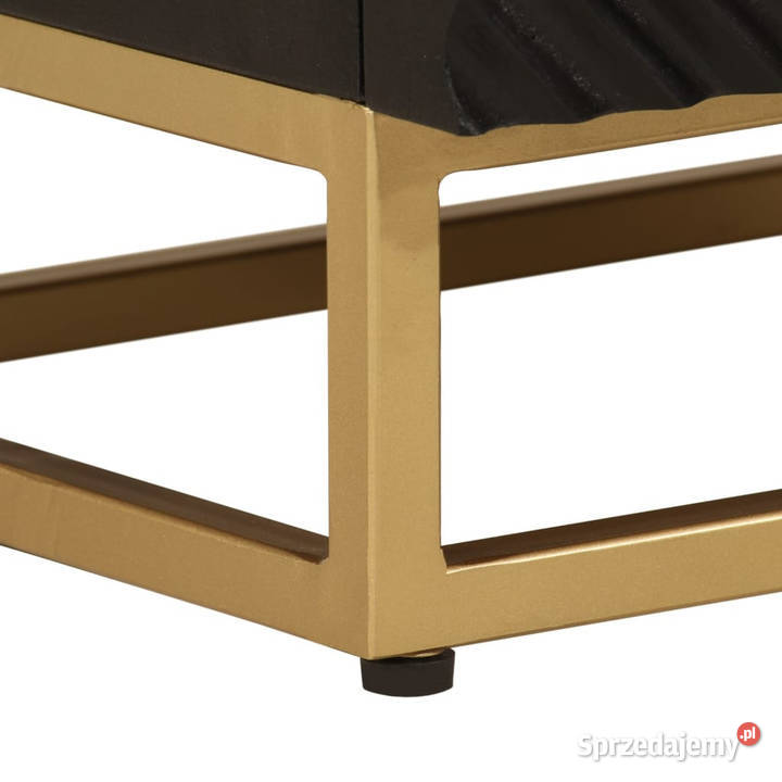 Szafka nocna czarna 40x30x50 lite drewno mango i Warszawa