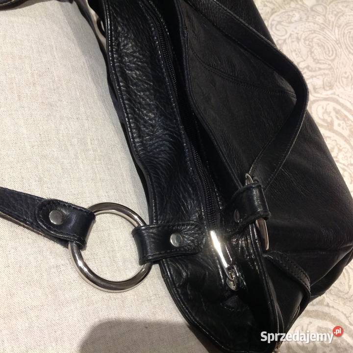 Worek Torebka Skórzana Damska Czarna Skóra lubuskie