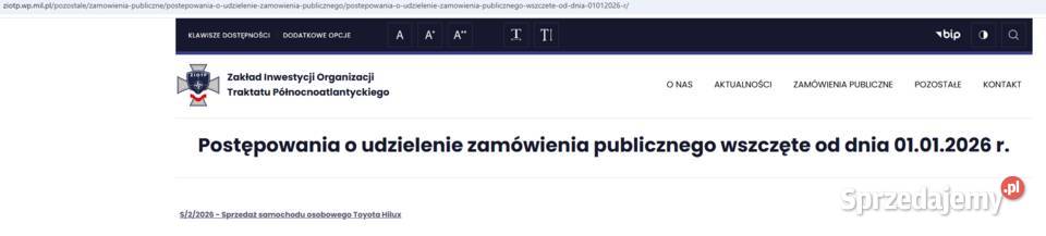Toyota Hilux automat 2023 Diesel 28 przetarg mazowieckie Warszawa