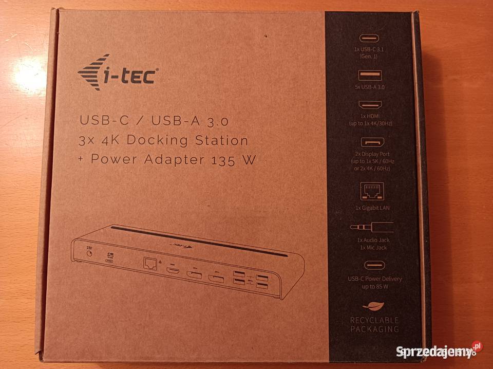 itec USB30 USBC Thunderbolt3 3x4KDocking Pozostałe Akcesoria (Laptop/PC) mazowieckie Łomianki