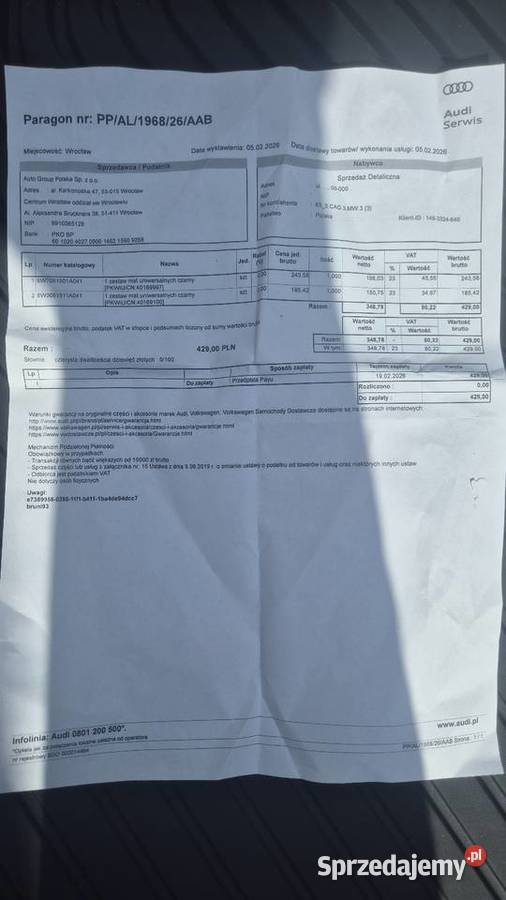 Dywaniki gumowe samochodowe Audi A5