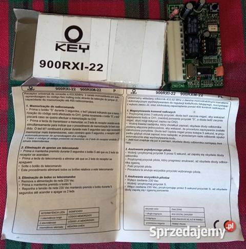 Radioodbiornik pinowy do automatyki bramowej Napędy