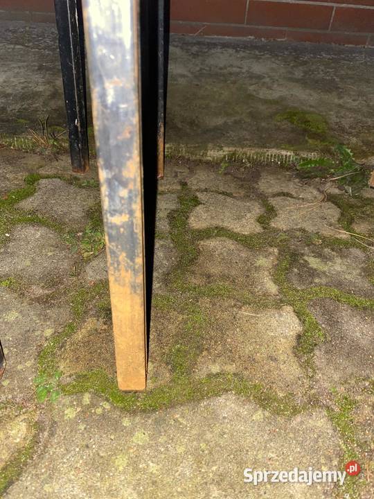 3 metalowe krzesla z lat PRL 41cm Lublin