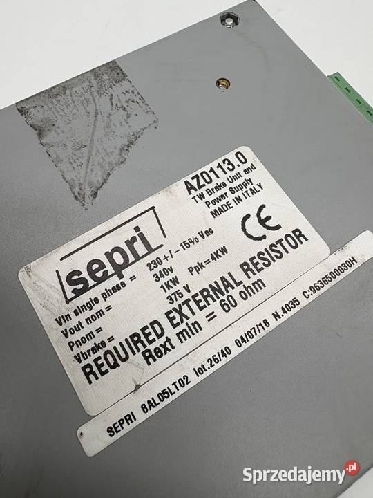 Sepri AZ01130 TW Brake Unit Power Supply Warszawa