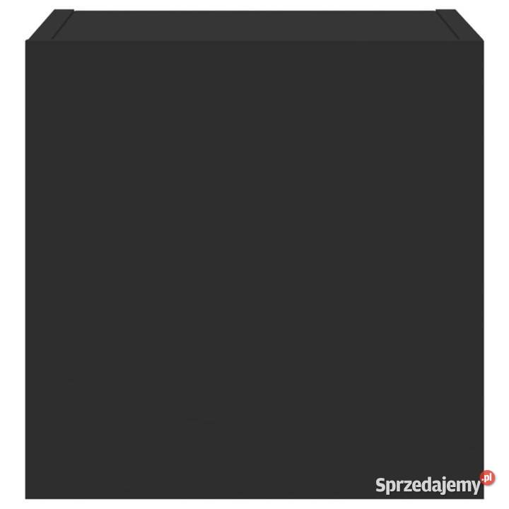 Ścienne szafki TV z LED 2 czarne 305x35x30 Warszawa