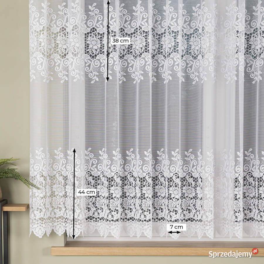 Nowa firana 400x155 firana cięta z belki bez śląskie