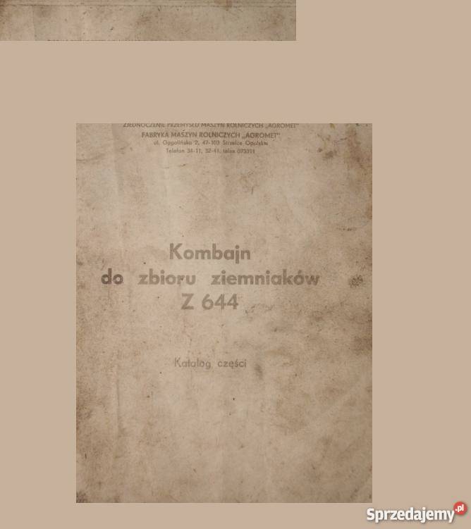 Anna Z644 kombajn katalog cześci Pozostałe świętokrzyskie Kielce